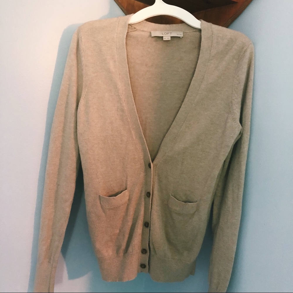 LOFT button up sweater